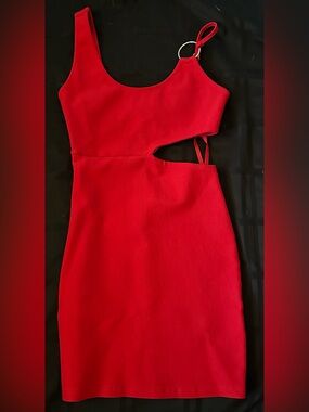 Super cute Superdown Red Cutout Bodycon Dress Size XS stretchy dress